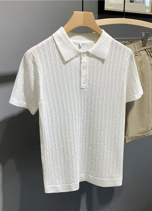 Summer New All-matching Lapel T-shirt Men