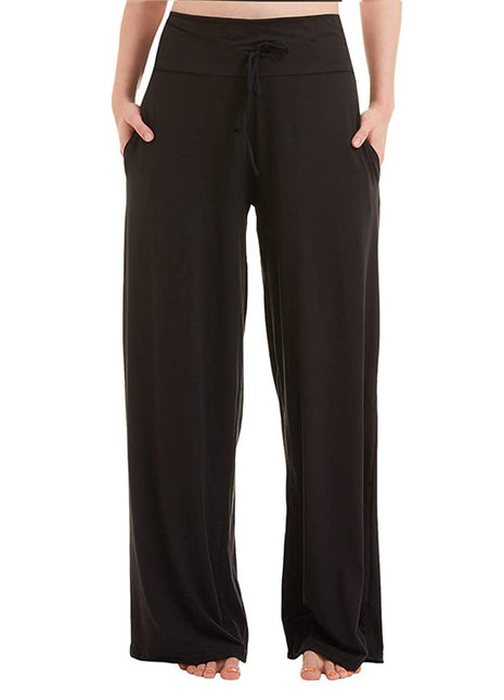 Pantalon large imprimé pyjama pour femme taille haute