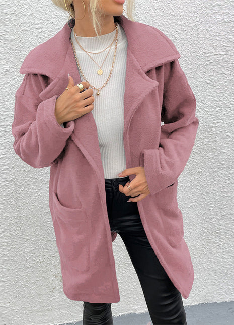 Women's Double-sided Fleece Mid-length Coat