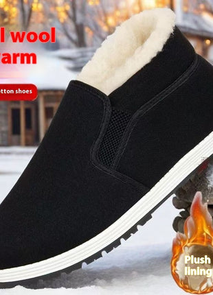 Fashion Personality Winter Canvas Thermal Shoes Men