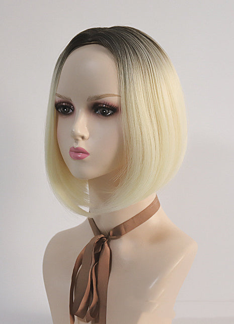 Women's Wigs With Medium Split Short Bob Gradient