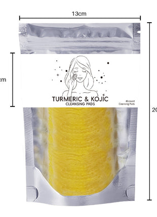 Turmeric Exfoliating Cleansing Pads Compressed Facial Sponges Skin Care Tools For Face Clogged Pores Excess Oil Cleansing