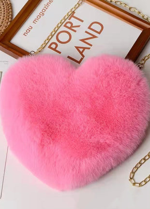 Love Bags For Women Plush Chain Shoulder Bags Valentine's Day Party Bag