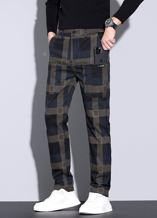 Men's Plaid Casual Pants All-matching