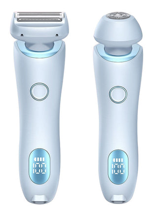 2 In 1 Hair Removal Epilator USB Rechargeable Trimmer Women Body Razor Face Leg Armpit Bikini Hand Pubic Shaver Hair Remover