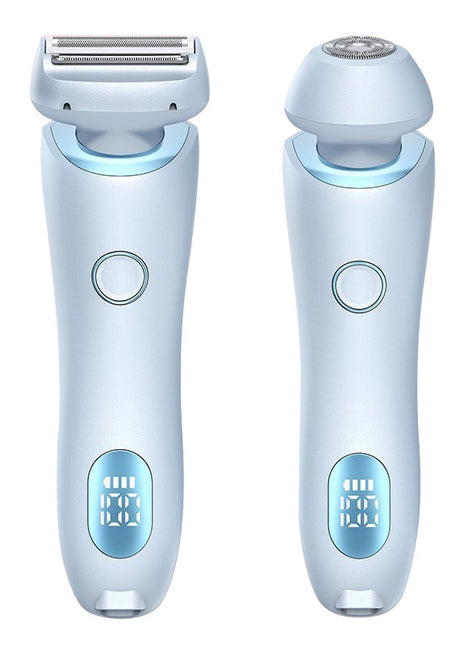 2 In 1 Hair Removal Epilator USB Rechargeable Trimmer Women Body Razor Face Leg Armpit Bikini Hand Pubic Shaver Hair Remover