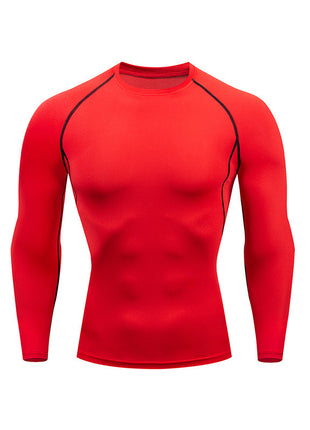 Workout Top Outdoor Sports High Elastic Cycling Training Breathable Tight Colorful Long Sleeve