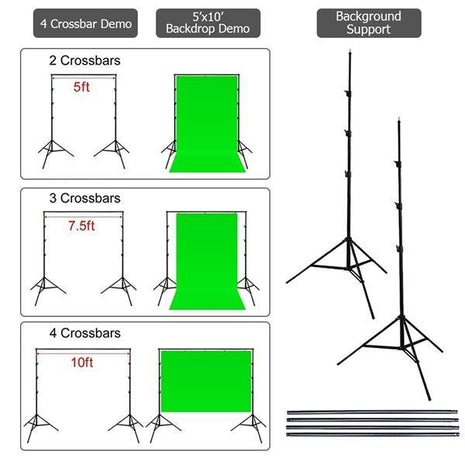 2 x 3 Meter Hintergrundrahmen-Set, 3 Hintergrundclips, Dieses Produkt birgt das Risiko einer Rechtsverletzung auf der Amazon-Plattform