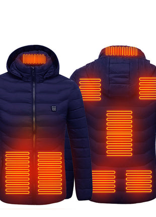 New Heated Jacket Coat USB Electric Jacket Cotton Coat Heater Thermal Clothing Heating Vest Men's Clothes Winter