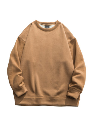 Suede No Hat Rope Hooded Sweater For Men