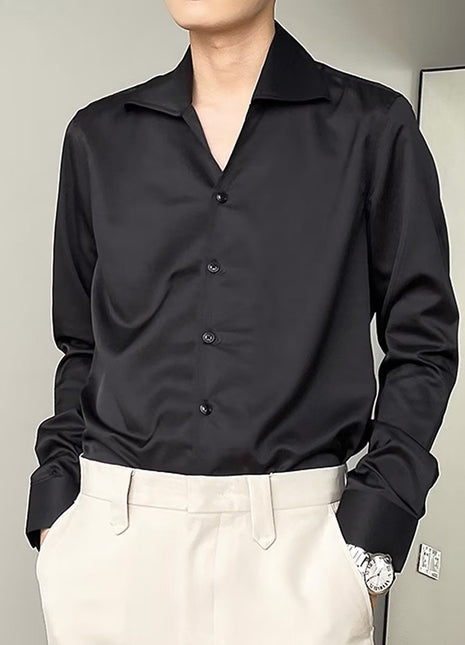 Hong Kong Style Fashion Spring And Autumn Men's Casual Shirt