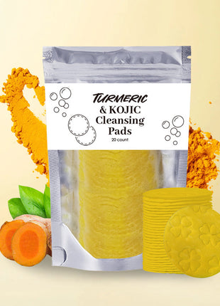 Turmeric Exfoliating Cleansing Pads Compressed Facial Sponges Skin Care Tools For Face Clogged Pores Excess Oil Cleansing