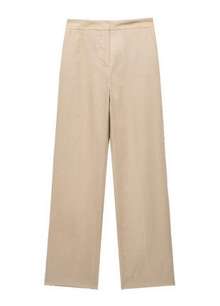 Linen Double Breasted Suit Coat Vest Straight-leg Pants Suit