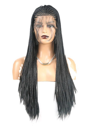 New Synthetic Fiber Wig Head Cover With Dirty Braid Front Lace