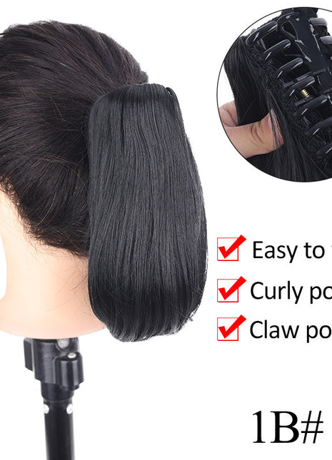 Short Ponytail Wig Grip Internet Celebrity Micro-roll Natural Braid