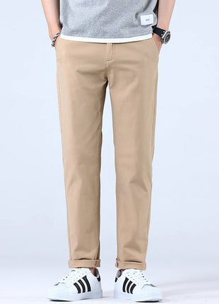 Slim Fit Straight Trend Men's Stretch Trousers