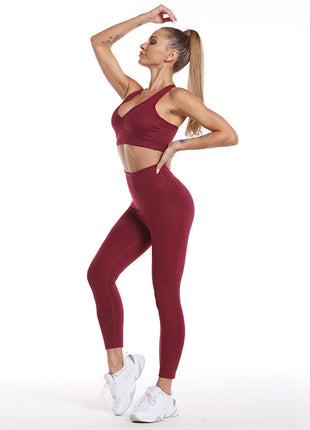 New Yoga Clothes Women's Tops Nude Butt Lift Pants Fitness Suits