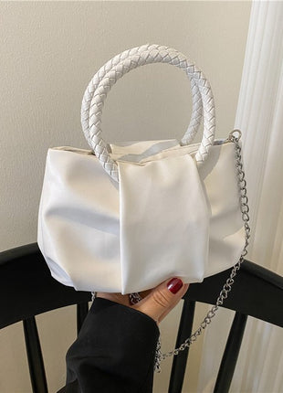 Portable Cloud Underarm Pleated Tote Chain Crossbody Bag