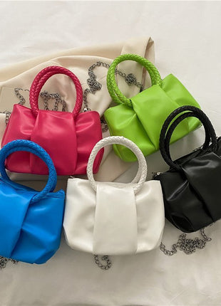 Portable Cloud Underarm Pleated Tote Chain Crossbody Bag