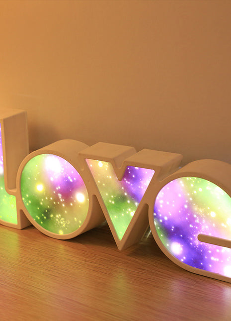 Valentines Day Decor LED LOVE Light Valentines Day Gift For Girlfriend Bithday Wedding Party Decoration Romantic Wedding Decor