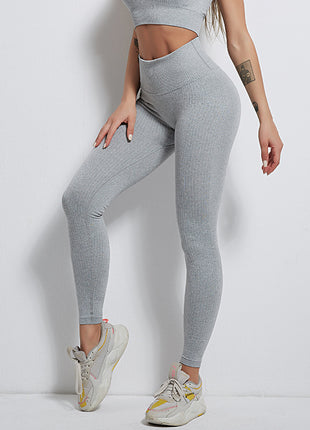 Seamless Long-sleeved Sports Top High-waisted Butt-lifting Tights