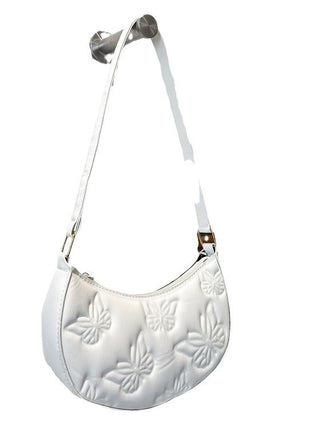 Women's Solid Color Love Embroidered Shoulder Bag