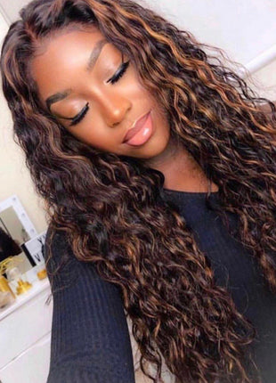 Wig African Small Curly Hair Mixed Color Hand-wound Tube