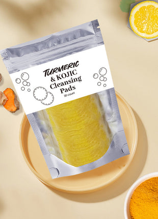 Turmeric Exfoliating Cleansing Pads Compressed Facial Sponges Skin Care Tools For Face Clogged Pores Excess Oil Cleansing