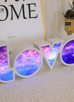 Valentines Day Decor LED LOVE Light Valentines Day Gift For Girlfriend Bithday Wedding Party Decoration Romantic Wedding Decor