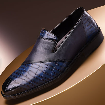 Chaussures d'affaires britanniques en cuir pour hommes de grande taille