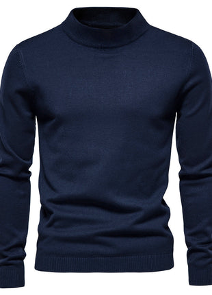 Mid-collar Slim Fit Men's Sweater Men's Multi-color