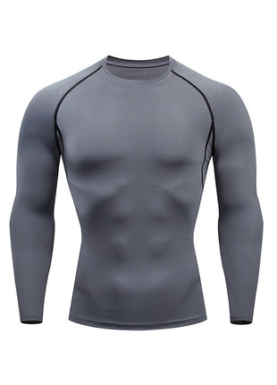 Workout Top Outdoor Sports High Elastic Cycling Training Breathable Tight Colorful Long Sleeve