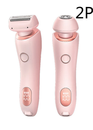 2 In 1 Hair Removal Epilator USB Rechargeable Trimmer Women Body Razor Face Leg Armpit Bikini Hand Pubic Shaver Hair Remover