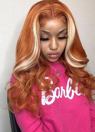 Ginger Body Wave Lace Front Wig 613 Blonde Colored