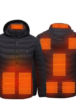 New Heated Jacket Coat USB Electric Jacket Cotton Coat Heater Thermal Clothing Heating Vest Men's Clothes Winter