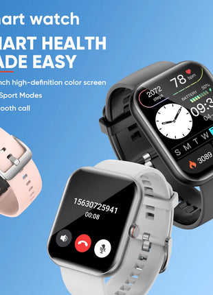 A221 Big Screen Men Smart Watch BT Call AI Voice Sport Watch Fitness Tracker Waterproof Women Smartwatch Men