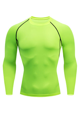 Workout Top Outdoor Sports High Elastic Cycling Training Breathable Tight Colorful Long Sleeve